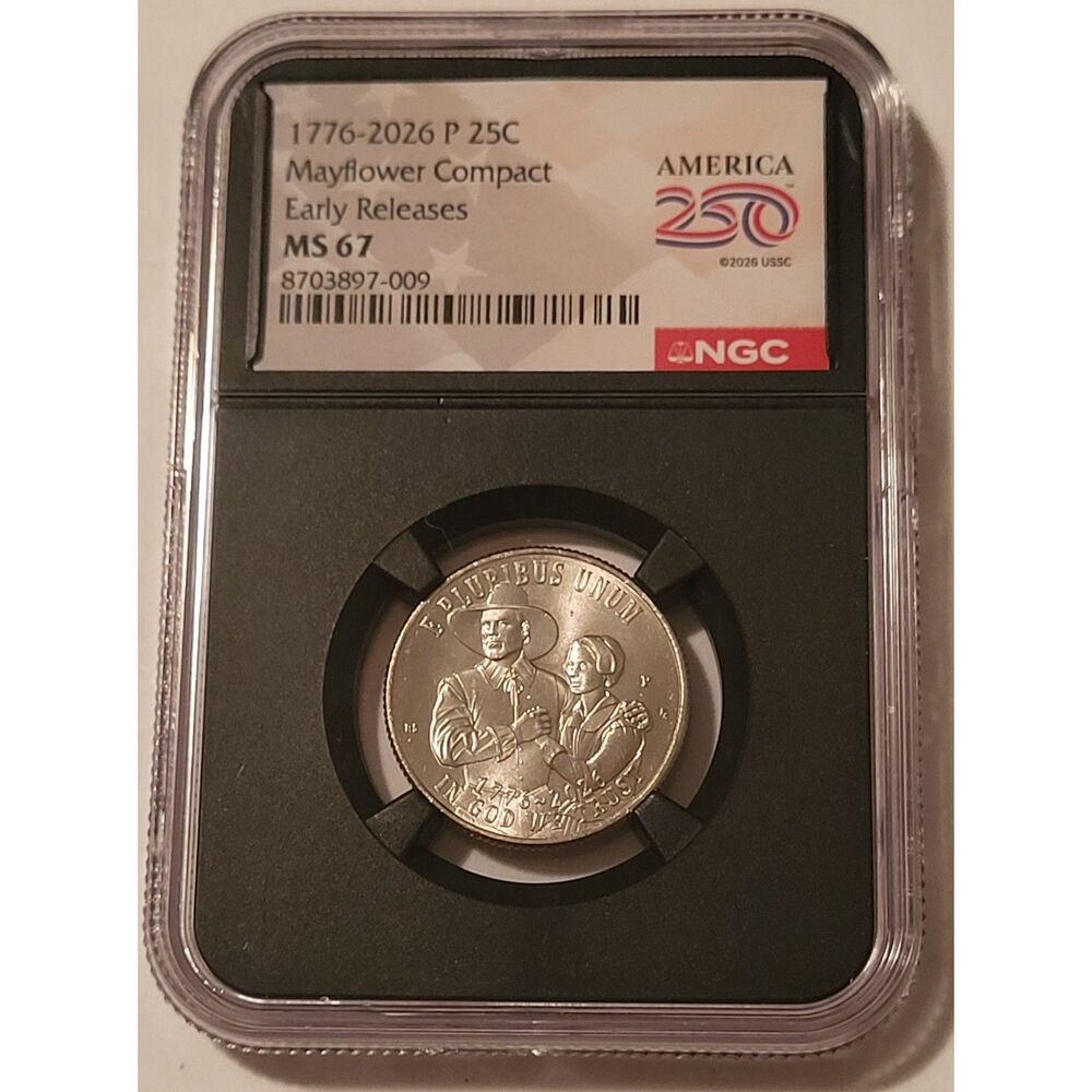 2026 P Mayflower Compact Semiquincentennial Quarter MS67 NGC ER Retro